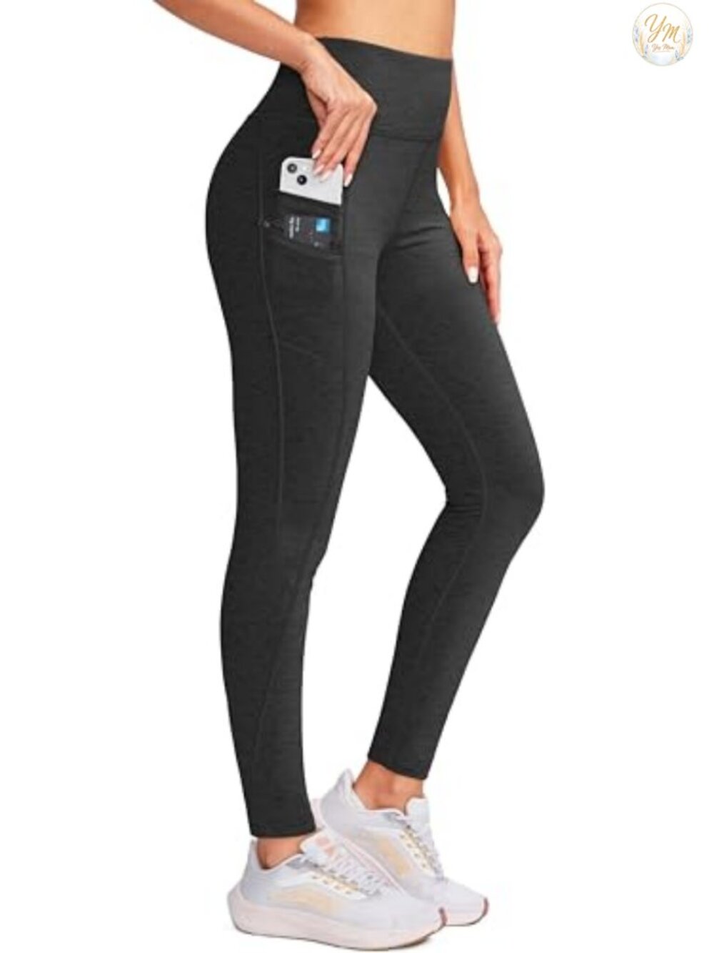 Fleece Lined Thermal Winter Leggings High Rise Tummy Control Pockets